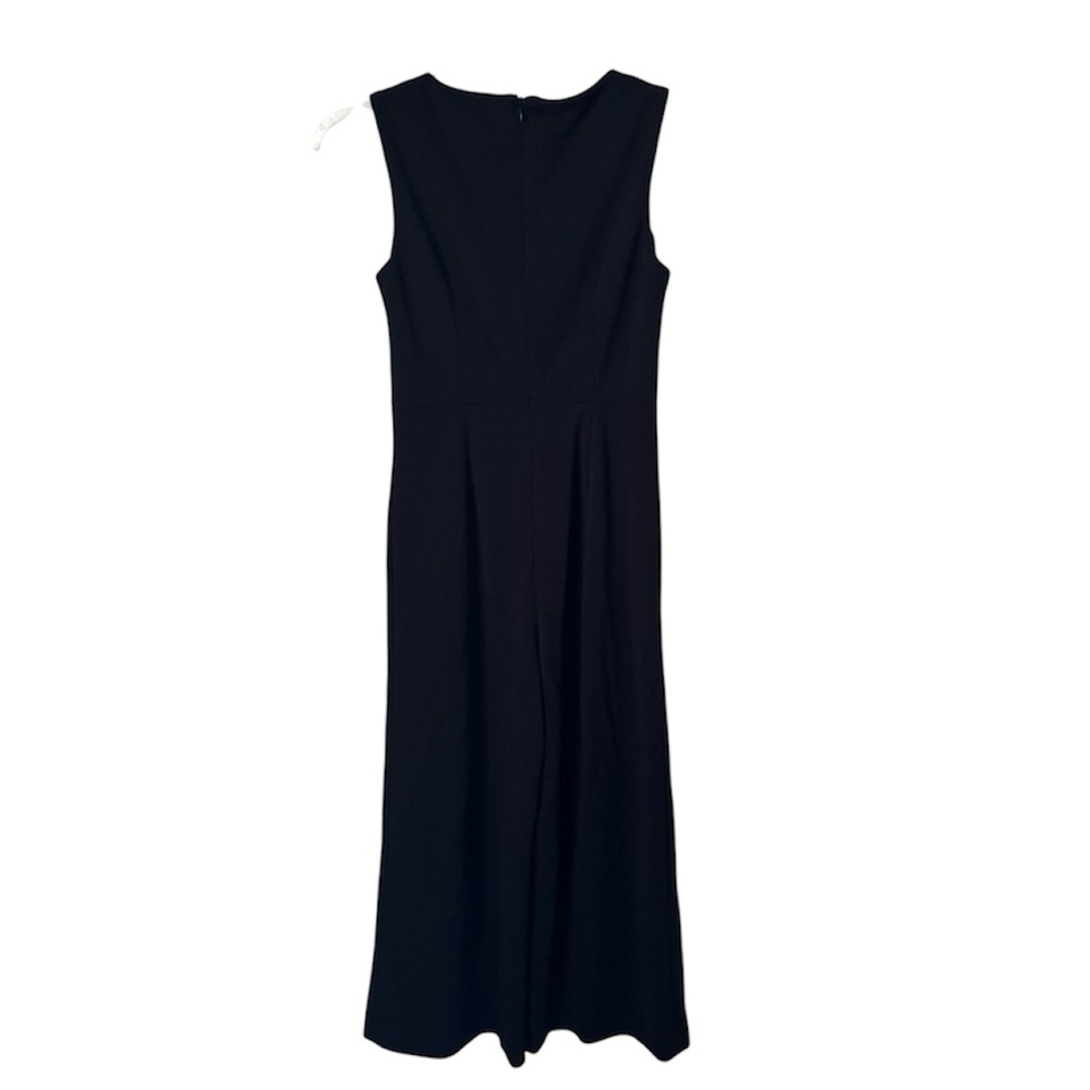 Calvin Klein Black Size 4 V Neck Sleeveless Wide Leg Jumpsuit Career‎ Cas…